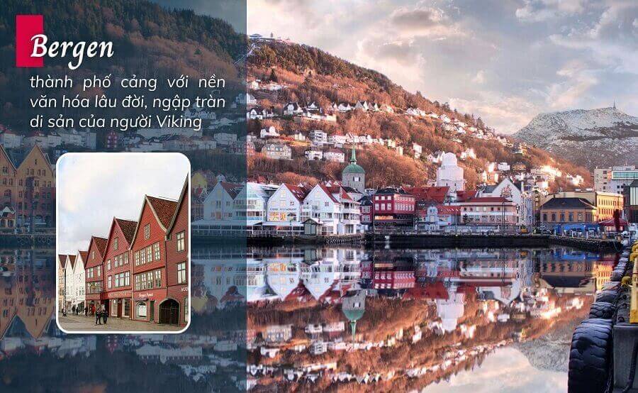 Thành phố cảng Bergen với khung cảnh đẹp tuyệt vời