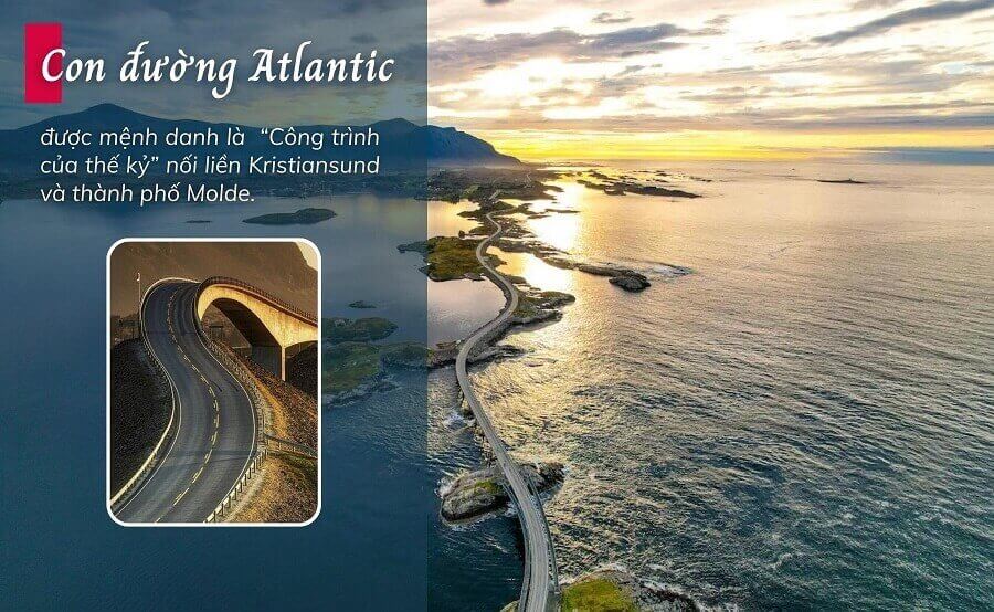 Con đường Atlantic là điểm đến cực thu hút du khách khi đến Na Uy