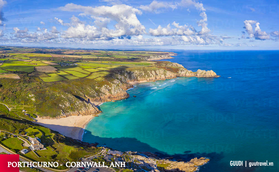 Ngôi làng nhỏ Porthcurno, nơi có những bãi biển cát trắng đẹp nhất châu Âu