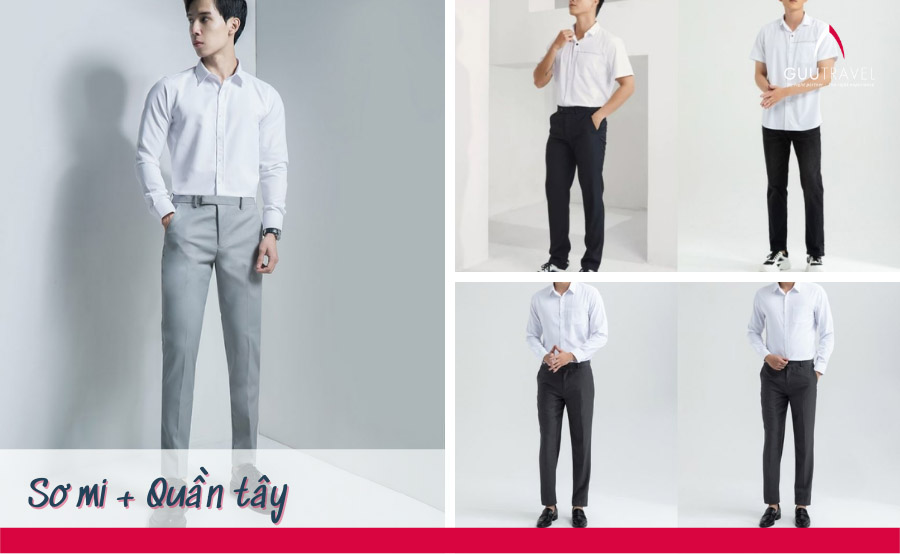 Sơ mi và quần tây là lựa chọn hoàn hảo