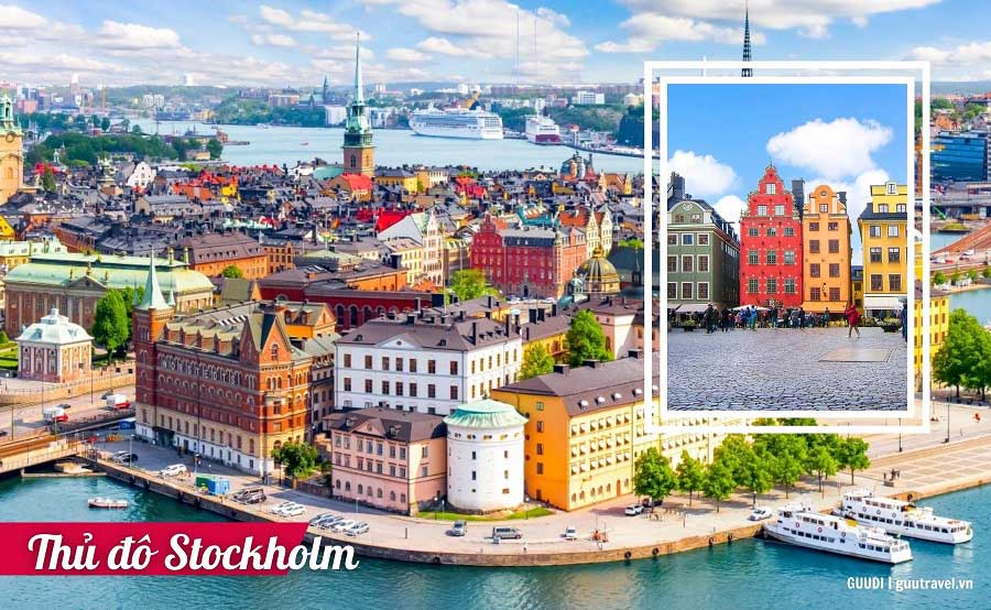 Stockholm nổi tiếng với những tòa nhà đầy sắc màu