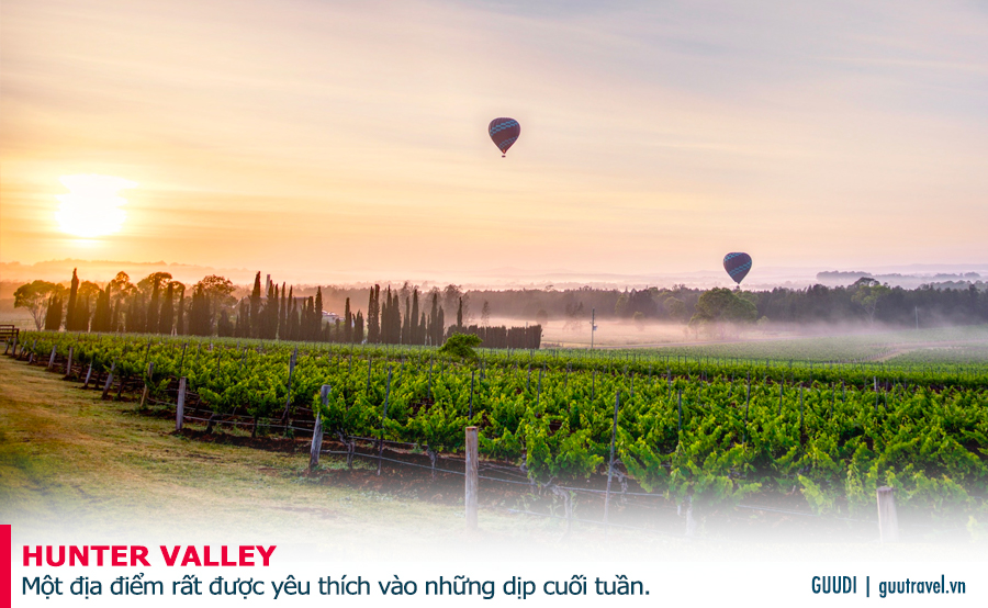 Hunter Valley là một địa điểm rất được yêu thích vào những dịp cuối tuần