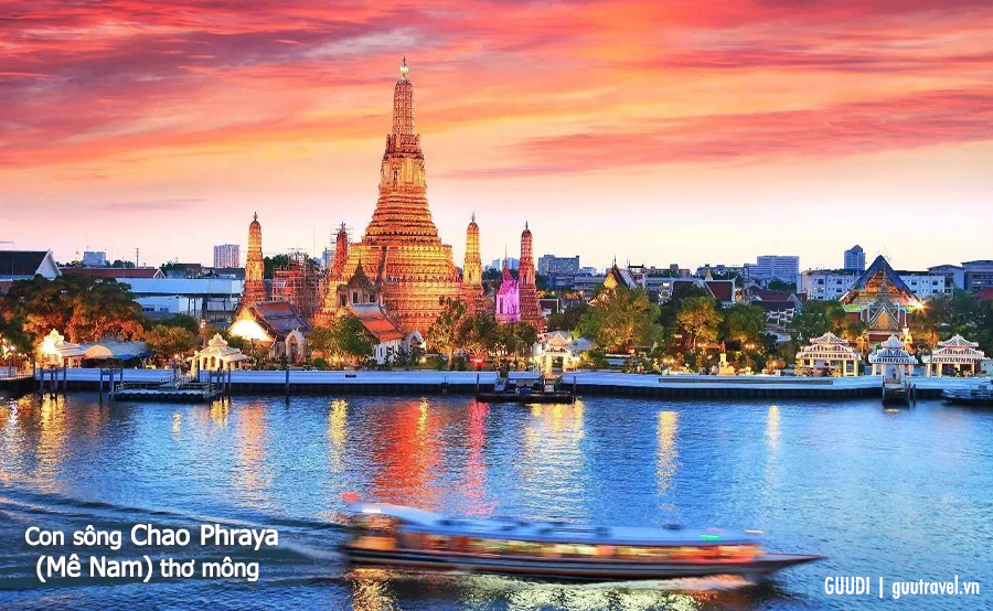 Sông Chao Phraya (Mê Nam) thơ mộng