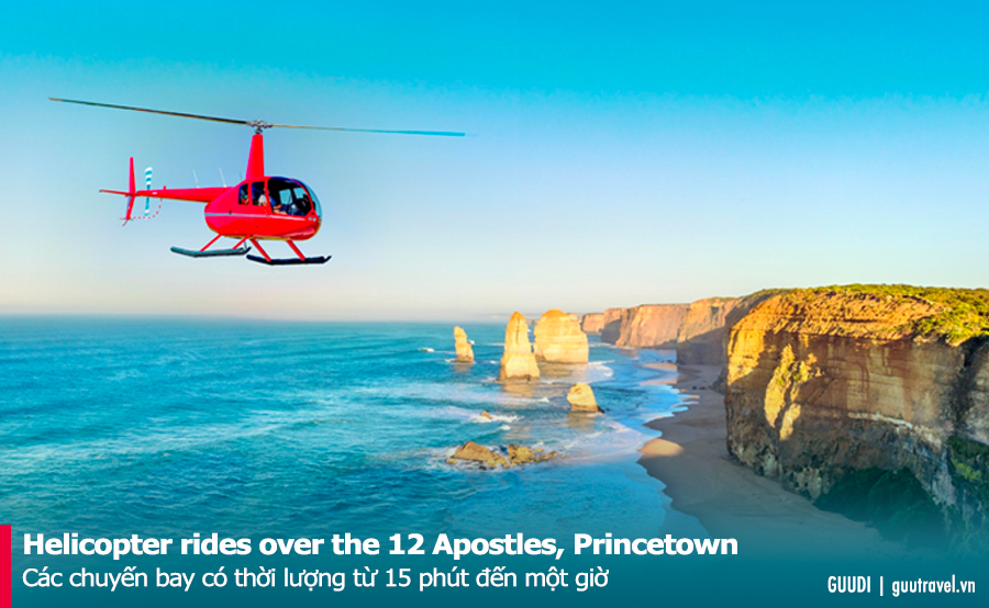 Helicopter rides over the 12 Apostles, Princetown