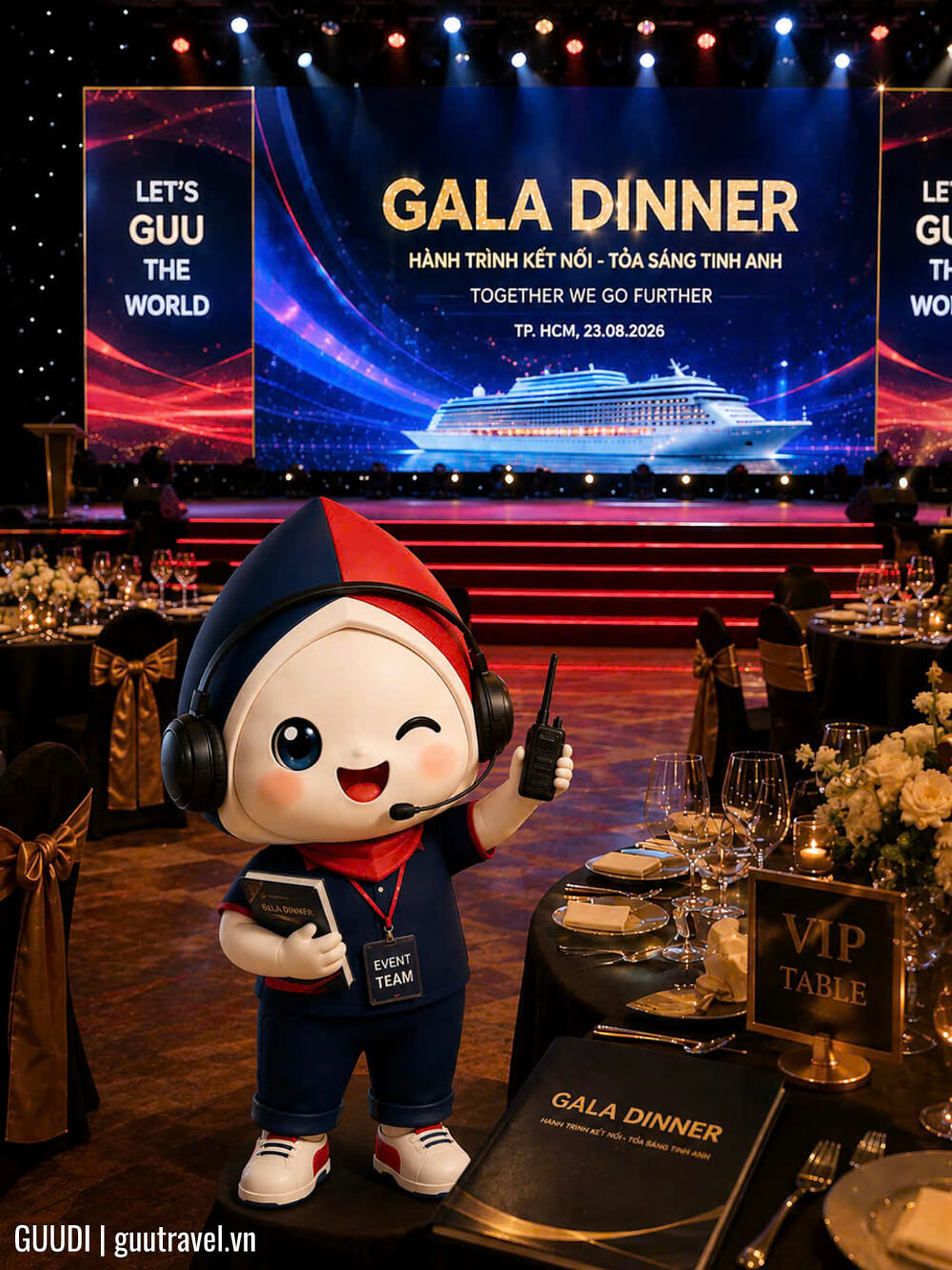 Guutravel triển khai gala dinner cho khách hàng