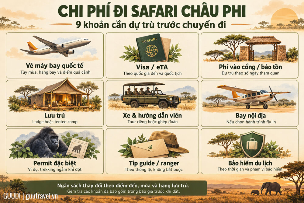Safari châu Phi tốn bao nhiêu
